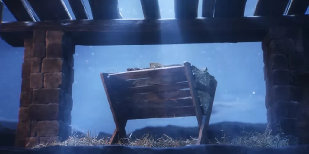 Manger under Shelter with Light